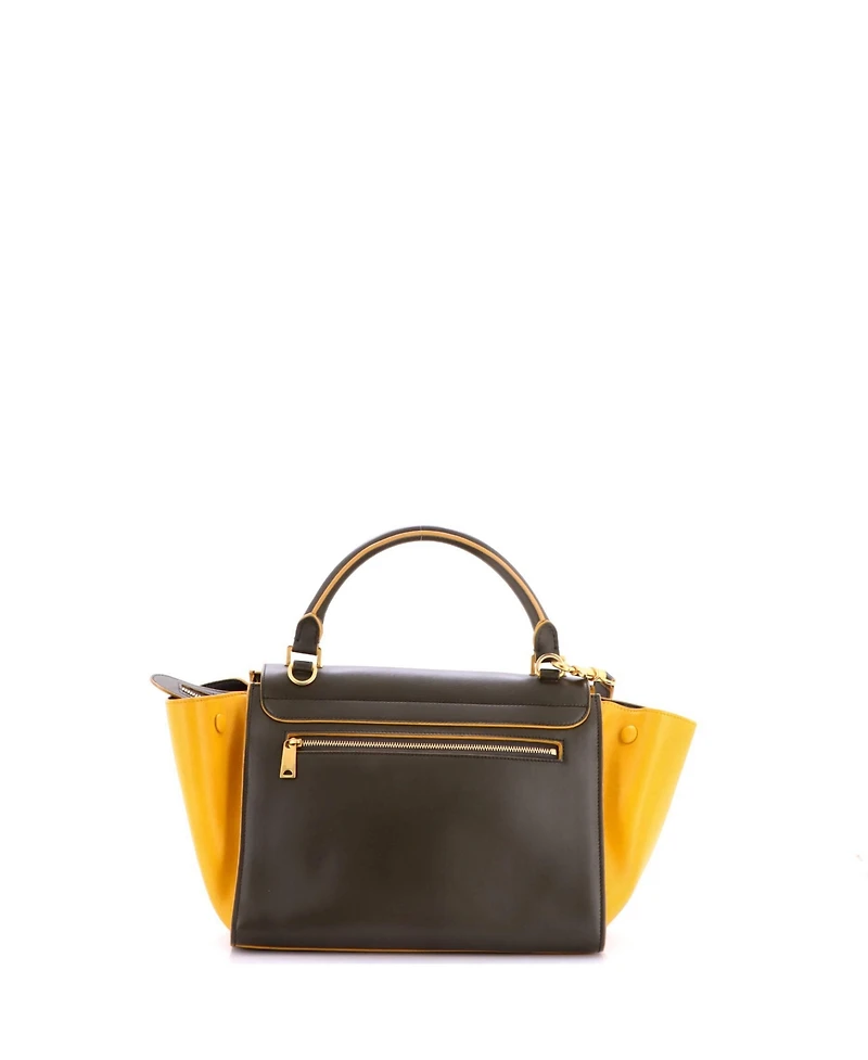 Pre-Owned Celine Small Tricolor Trapeze Bag Leather