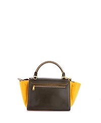 Pre-Owned Celine Small Tricolor Trapeze Bag Leather