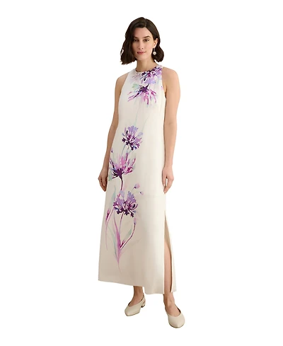 Hobbs London Women's Ira Embroidered V-Neck Midi Dress