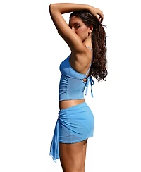 Cupshe Women's Scoop Neck Cross-Back Removable-Cup Tankini Set