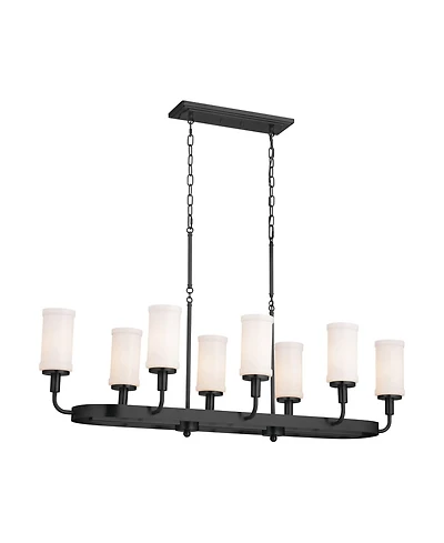 Kichler Vetivene 46 1/2" Wide Textured Black 8-Light Linear Chandelier