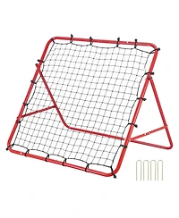 Sugift 39 x 39 Inch Kick-Back Soccer Rebound Net Portable Training Aid for Kids Teens and Adults
