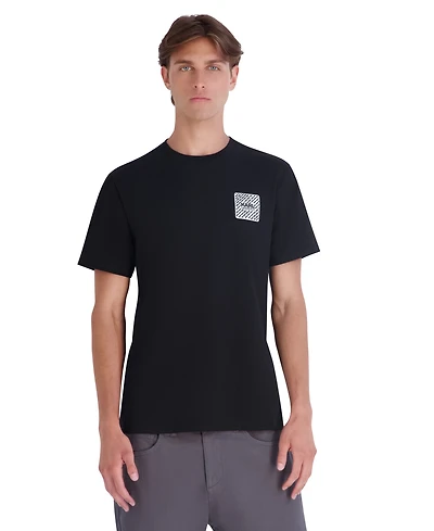 Karl Lagerfeld Paris Men's Left Chest Patch Logo Modern-Fit Cotton T-Shirt
