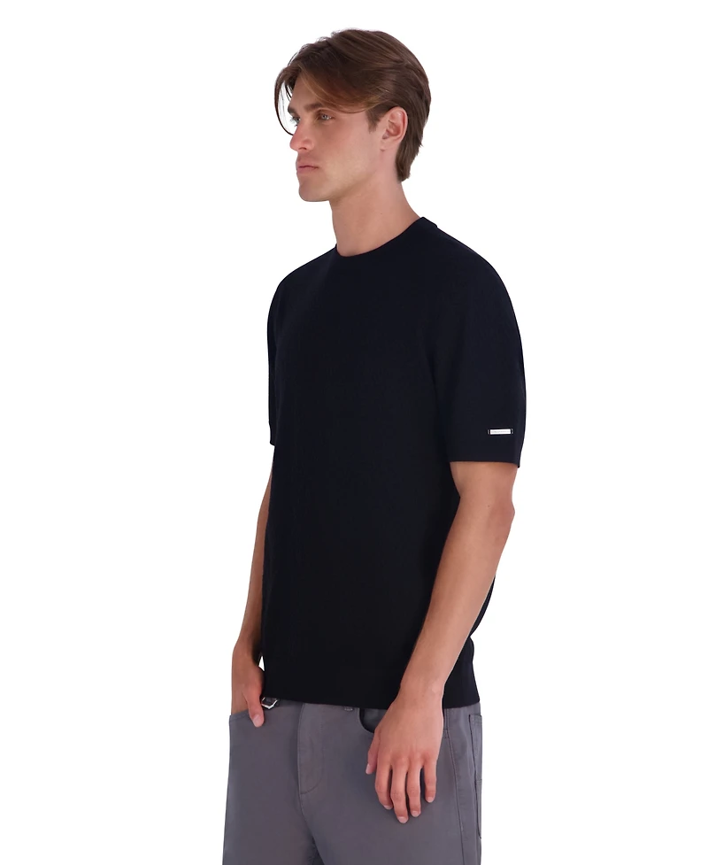 Karl Lagerfeld Paris Men's Short-Sleeve Sweater