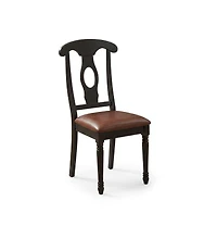 East West Furniture 5 Piece Dining Set Include a Dining Table and 4 Faux Leather Kitchen Chairs