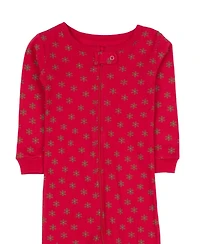 Leveret Toddler Unisex ( 2T To 5T ) Footed Cotton Holiday Pajamas