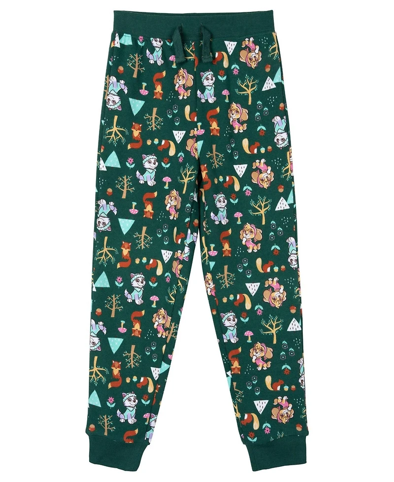 Paw Patrol Girls' 4-16 Long Sleeve Fleece-Blend Sweatshirt and Joggers, 2-Piece Set