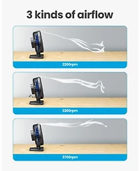 Gaiatop Usb Desk Fan, Small but Powerful, Personal Portable Quiet 3 Speeds, Adjustable Mini Table Desktop fan