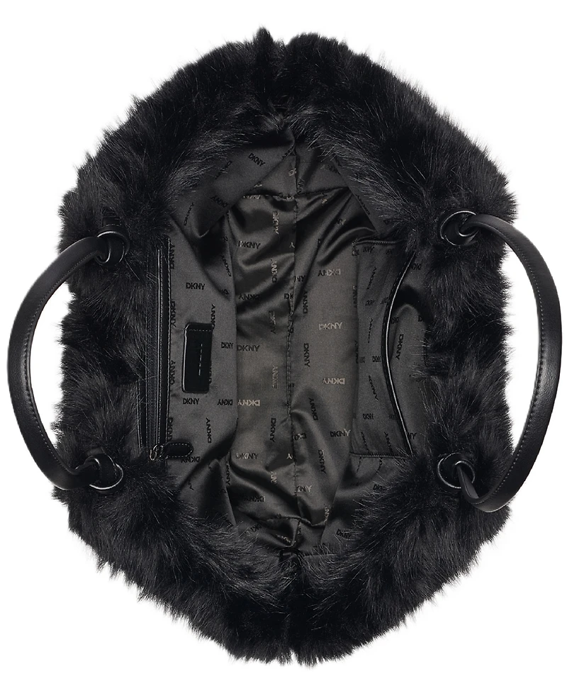Dkny Paula Faux Fur Laptop-Compatible Tote