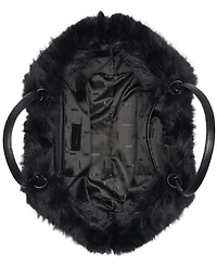 Dkny Paula Faux Fur Laptop-Compatible Tote
