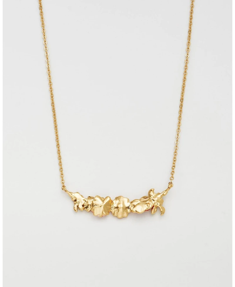 Fable England Eve Floral Choker Necklace in Gold