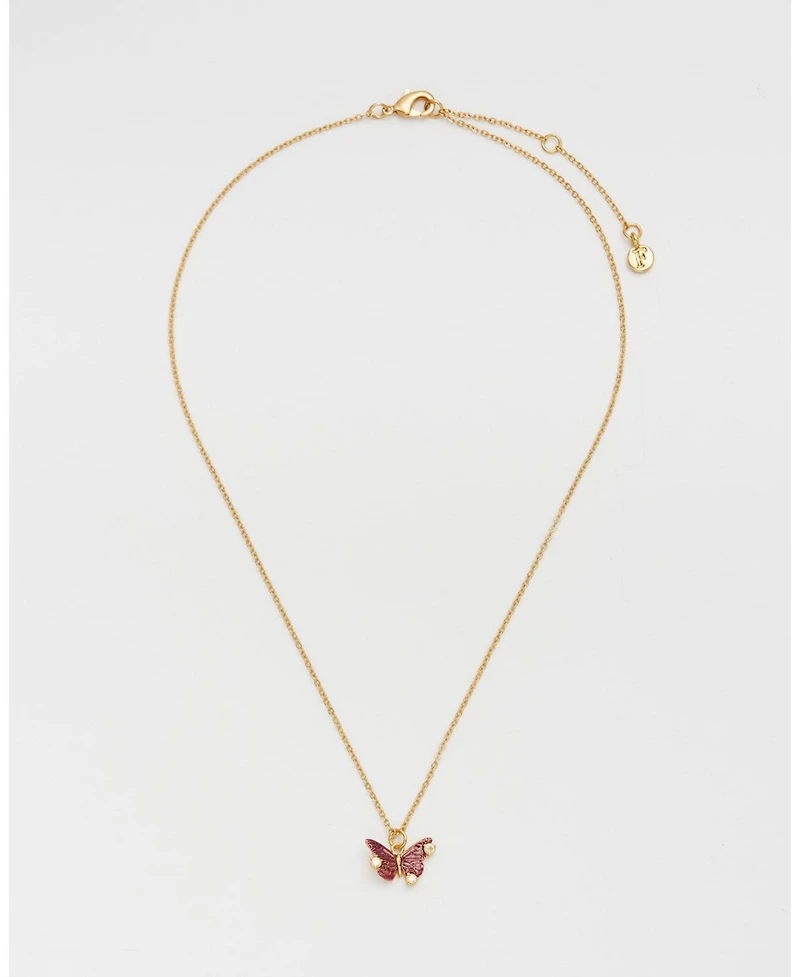 Fable England Hera Butterfly Necklace in Gold