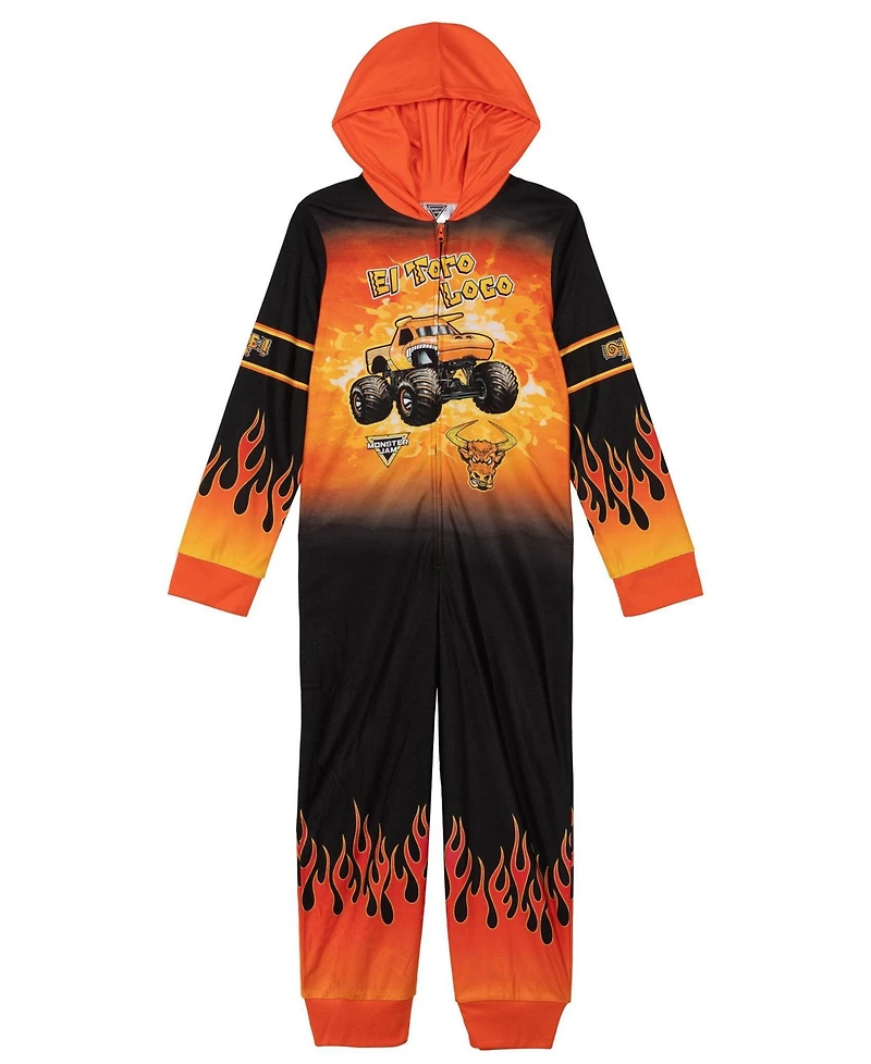 Monster Jam Toddler Boys Grave Digger Zip Up Coverall