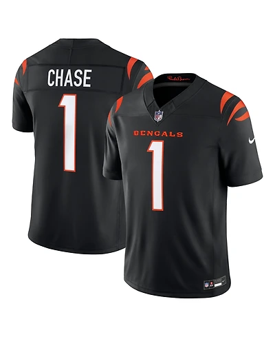 Nike Men's Ja'Marr Chase Black Cincinnati Bengals Vapor F.u.s.e. Stitched Limited Jersey