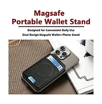 Artudatech MagSafe Magnetic Leather Card Holder for Apple Series 12-17 Models