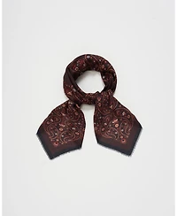 Fable England Women's Eve Paisley Large Square Pashmina Scarf in Chocolate