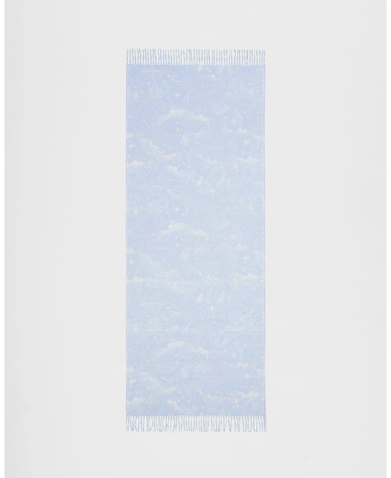 Fable England Women's Zodiac Long Fringed Scarf