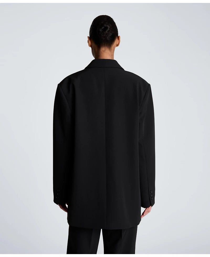 Kenneth Cole Women's Luxe Stretch Twill Two-Button Boyfriend Blazer