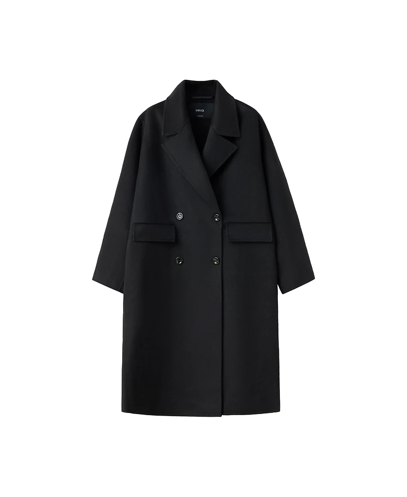 Mango Women's Handmade Wool-Blend Double-Breasted Coat