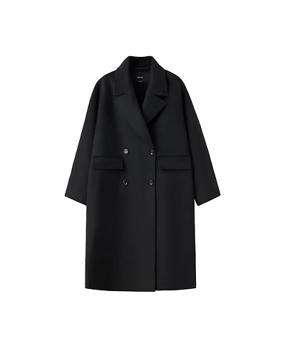 Mango Women's Handmade Wool-Blend Double-Breasted Coat