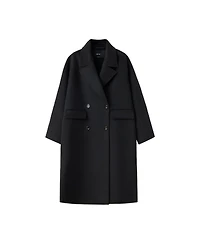 Mango Women's Handmade Wool-Blend Double-Breasted Coat