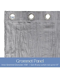 Awesome Home Grommet Broomstick Crush Curtains Pair