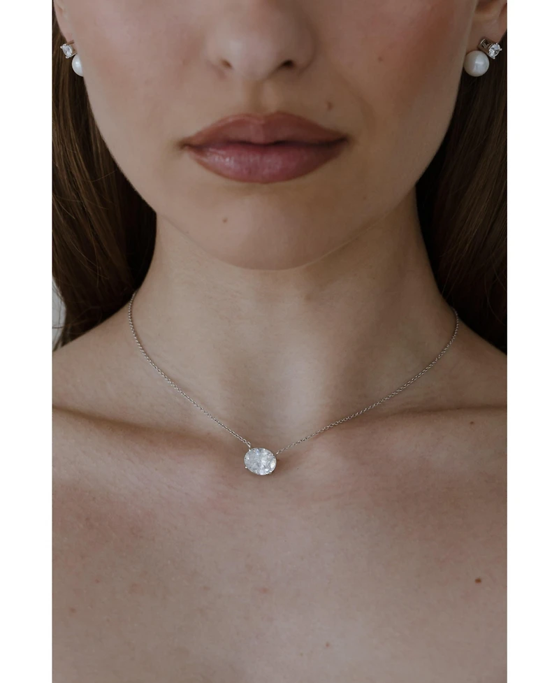Untamed Petals Halo Crystal Pendant