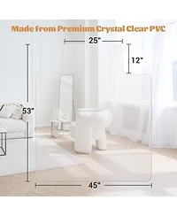 Danrong Office Chair Mat Easy Glide Heavy Duty Protector For Home Smooth Glide Non Slip Easy Clean