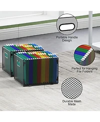 Danrong Mesh Hanging File Organizer Collapsible Letter Size Storage Box