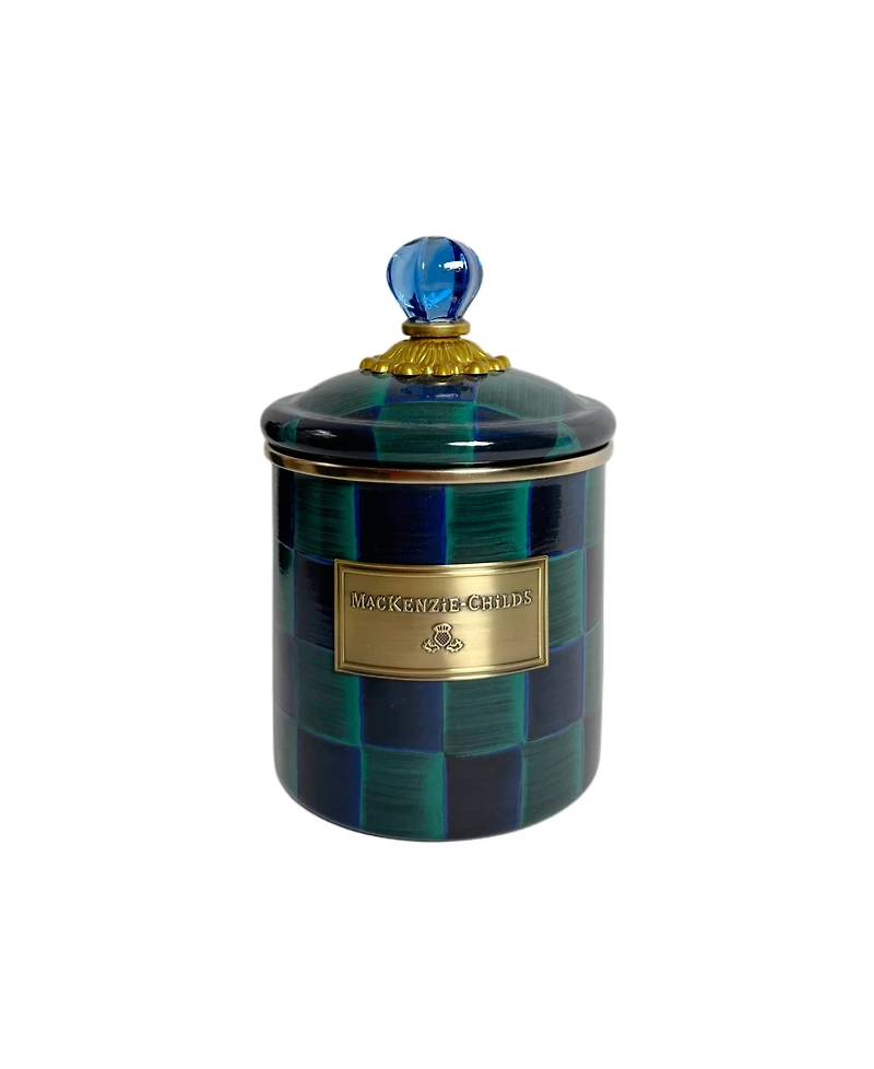 MacKenzie-Childs Juniper Check Small Canister