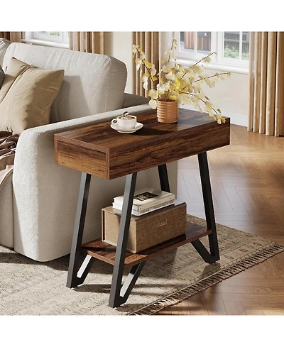 Tribesigns End Side Table, Narrow Couch Arm Side Table, Small Bedside