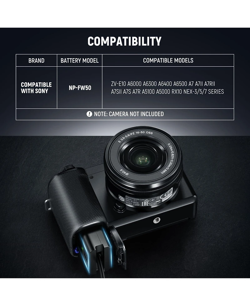 Neewer Vp-FW50 Camera Mounting Accessory for select Sony Np-f-series devices