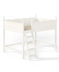 Streamdale Furniture Full Size Solid Wood Loft Bed with Ladders and Under-Bed Space
