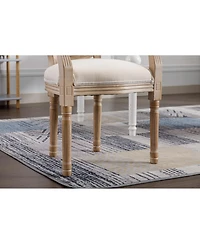 Streamdale Furniture French Vintage Upholstered Fabric Dining Armchair, Set of 2
