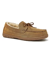 Lands' End Men's Fuzzy Lined Lace Up Moccasin Slippers