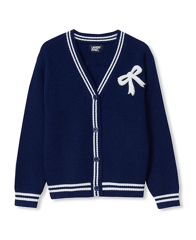 Lands' End Girls Varsity Cardigan
