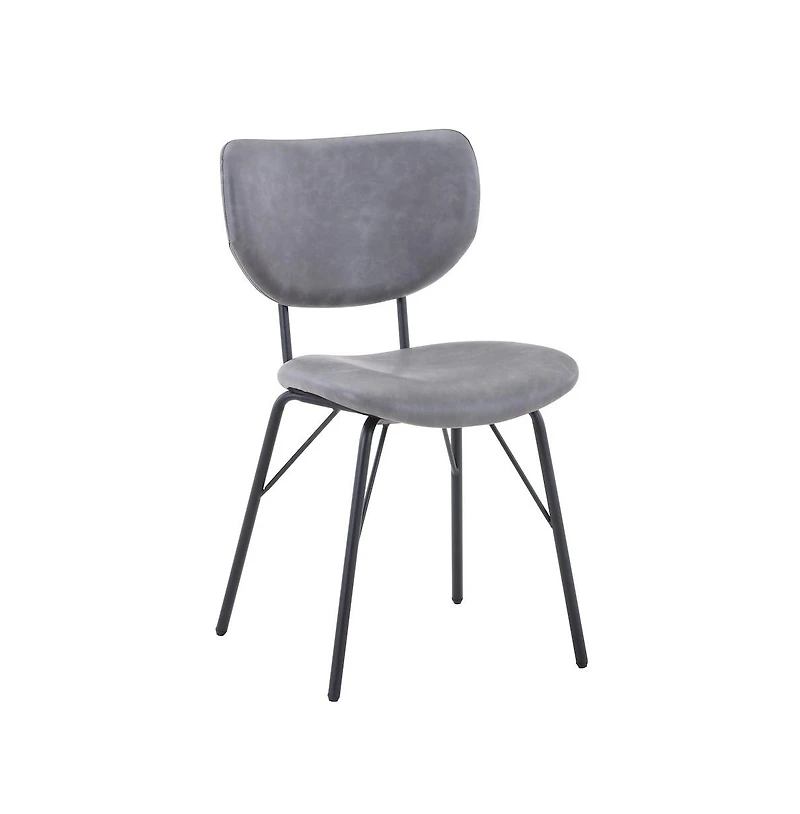Modern Faux Leather Split-Back Upholstered Dining Chair (Set of 2)