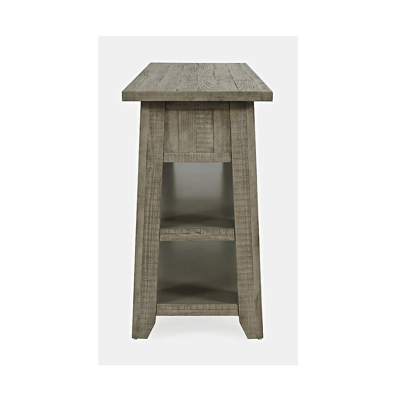 Jofran Rustic Farmhouse Solid Wood 50" Sofa Table with Drawers and Two Shelves