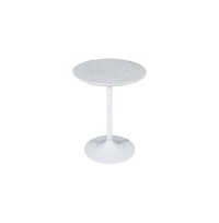 Jofran Camille Solid Marble and Iron Modern Luxury Accent Tables (Set of 2