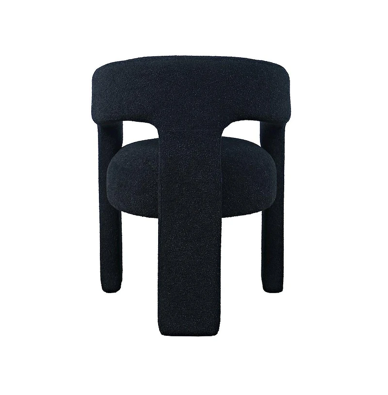 Jofran Sven Modern Contemporary Upholstered Three-Leg Curved Back Dining Chair