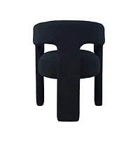 Jofran Sven Modern Contemporary Upholstered Three-Leg Curved Back Dining Chair