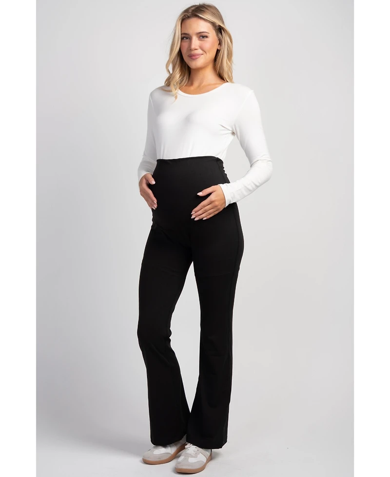 Hello Miz Maternity High-Rise Over-the-Belly Flare Pants
