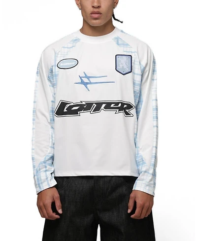 Loiter Men's World Wide Graphic Long-Sleeve Crew Neck Jersey