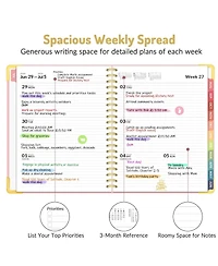 Danrong Academic Planner Hardcover Weekly Monthly Organizer with Tabs