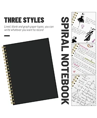 Danrong B5 Spiral Notebook Hardcover 100gsm College Ruled Thick Paper 160 Pages For School Office Note Taking