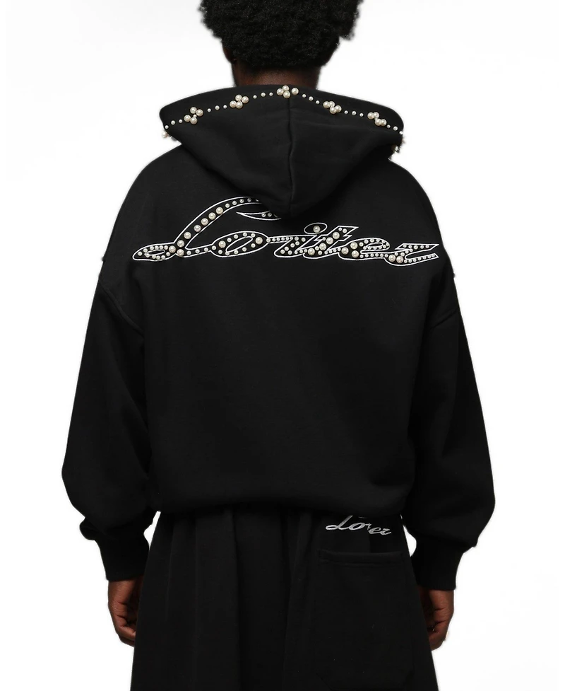 Loiter Men's Oversized Graphic Full-Zip Hoodie