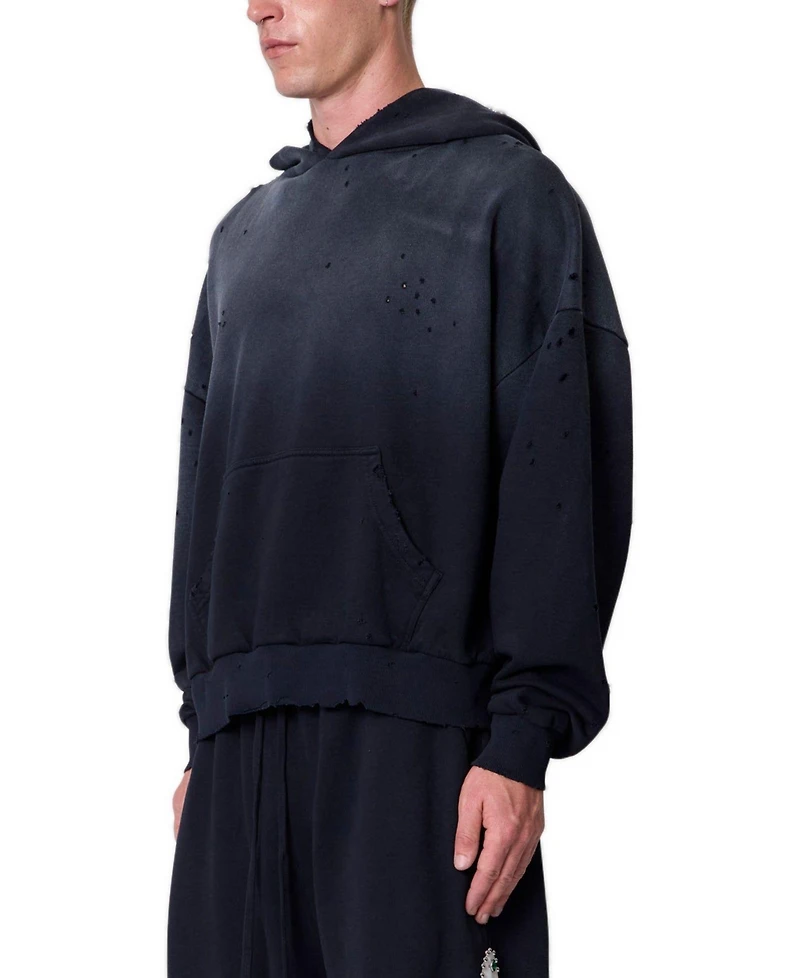 mnml Men's Mojave Oversized Distressed Hoodie