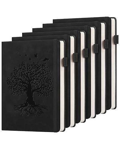 Danrong Hardcover Lined Journal Notebook Thick Paper Lay Flat Elastic Closure Ribbon Bookmark