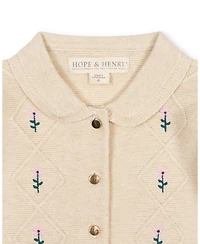 Hope & Henry Toddler Girls and Girls'(2T-5T)Organic Button Front Collared Sweater Dress