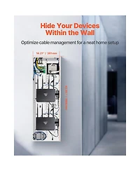 Bestcore 42 in Structured Media Enclosure Recessed In-Wall Network Cabinet